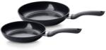 Fissler Essential Black 2 részes serpenyő szett 24 + 28 cm - alumínium, kerámia bevonat, indukciós, PFAS/PTFE mentes - Made in Germany