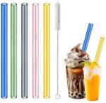 HXC Bubble Tea üvegszívószál 12 mm extra vastag színes üveg szívószál készlet