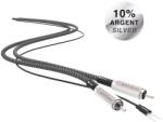 NorStone Jura RCA Grounded ezüstözött audio összekötő kábel - 1, 5M - fémdoboz sérült