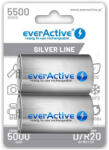 everActive D 5000mAh Silver Line akku 2db/csomag (ár/csomag) ready to use (HRL20-5500)