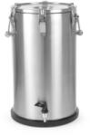 HENDI Szigetelt hordozható ételtárolóedény - csappal, HENDI, Profi Line, 35L, Ezüst, ⌀330x(H)570mm (710326) - inoxplaza