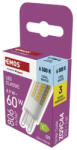 EMOS LED izzó Classic JC, G9, 4, 9 W (60 W), 806 lm, Hideg fehér, 6500K, 230V, CRI>80, EMOS, ZQ9C44 (ZQ9C44)