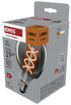 EMOS LED izzó DECO SMOKED G95, E27, 4, 5 W (19 W), 180 lm, borostyán, 1800K, 230V, CRI>80, EMOS, Z52311 (Z52311)