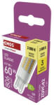 EMOS LED izzó Classic JC, G9, 4, 9 W (60 W), 806 lm, Meleg fehér, 3000K, 230V, CRI>80, EMOS, ZQ9C42 (ZQ9C42)