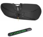 quandes Set Parasolar Auto 360° Pliabil, pentru Masina, in Forma de Umbrela, Suport numar telefon bord, 145 x 79 cm
