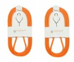 quandes Set 2 buc Cablu date USB-C-C 60W, 1M, orange woven, Compatibil cu iPhone17, 17 pro max, QUANDES®