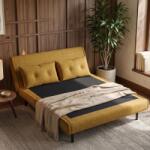 IV Interior Concept Fotoliu Pat SMART MULTIFUNCTION 140cm catifea galben mustar (A-48808 VC)