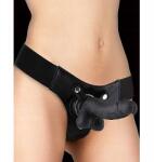 Shots Strap-on dildó Shots 18 cm fekete (03OU154BLK)
