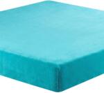 decoDoma Cearceaf cu elastic din micropluş, turcoaz 90 x 200 cm