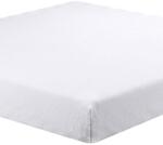 decoDoma Cearceaf cu elastic din micropluş alb 180 x 200 cm