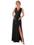 Shein Fekete Maxi Kismama Ruha Kivágással És Nyakkivágással V S 1JK