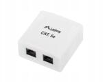 Lanberg Felülre Szerelhető Aljzat Kat. 5E 2X RJ45 OU5-0002-W Telefonhálózathoz (OU5-0002-W)