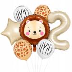 brokatove Lufik Lufi Szett Második Születésnapra Safari Oroszlán Szám 2