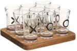 5five Simple Smart Set pahare joc XO, 9 pahare tarie, sticla, 16 x 16 x H 8.3 cm Pahar