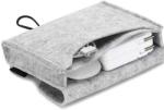 quandes Geanta de depozitare pliabila din fetru, Quandes®, multifunctionala, gri deschis, 12x3x16cm