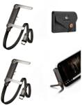 quandes Set 2 buc, Cablu USB-C la USB-C PD 3.1, Fast Charging, 1, 5 m, material textil, cu Suport telefon piabil, QUANDES® suport rotativ 360° cu geanta protectie