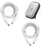 quandes Set 2 buc Cablu de date USB-C-C Woven 240W, 2m, compatibil cu iPhone 17/ 16/ 15pro/ 15promax, iPad Pro 2020, QUANDES®, geanta depozitare