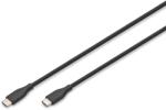 ASSMANN Cablu de încărcare Digitus USB-C din silicon, USB-C la USB-C, USB 2.0, 60 W, 0, 5 m, negru (AK-300341-005-S)