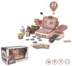 Procart Casa de marcat de jucarie, scanner produse, microfon, cos produse, bani, 24 accesorii, efecte muzicale, 25x16x15 cm (GL578864)