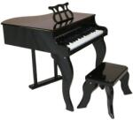  Pian de lemn pentru copii, scaun inclus, 48 cm, negru (2165281 - 2307)