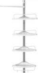 SONGMICS Etajera colt dus, 4 rafturi, inaltime reglabila 95-300 cm, otel si plastic PP, alb (EZ-BCB02SW) Raft