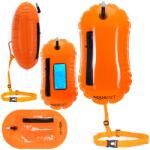  Geanta de inot cu spatiu depozitare uscat 2 in 1, geamandura gonflabila de siguranta, fereastra transparenta pentru utilizare telefon, 20 L, 42x22x15 (AQ-0038)