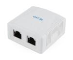 Gembird PRIZA RJ45 GEMBIRD Cat5e. pt. FTP, 2 x RJ45, include kit montare, white, "NCAC-2F5E-01 (L1-NCAC-2F5E-01)