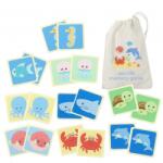 Orange Tree Toys Joc de memorie din lemn cu vietatiile marii, Orange Tree Toys