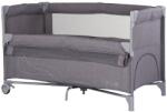Chipolino Patut pliabil Chipolino Relax charcoal linen cu laterala culisanta (KOSIRE261CH) - esell