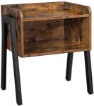 VASAGLE Noptiera cu compartiment de depozitare frontal deschis, MDF, 42x35x52cm, maro rustic (EZ-LET54X)