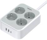 Tessan Prelungitor Tessan TS-PS01DE, 4 prize, 2 X USB-A, 1X USB-C, incarcare rapida 25W (TS-PS01DE)