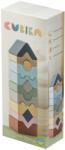 Cubika Jucarie din lemn, Cubika, Set constructii Turn 12 piese - Pastel (16099)
