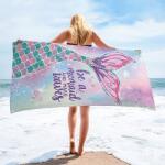  Prosop pentru plaja, dreptunghiular, 150x70 cm, model roz sirena, REC54WZ11 (jolly_REC54WZ11) Prosop