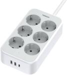 Tessan Prelungitor Tessan TS-PS02DE, 6 prize, 2 X USB-A, 1X USB-C, incarcare rapida 25W (TS-PS02DE)