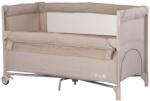 Chipolino Patut pliabil Chipolino Relax latte linen cu laterala culisanta (KOSIRE263LA) - esell
