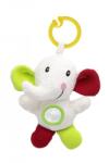 BabyJem Jucarie cu vibratii pentru bebelusi BabyJem, Elefantel din plus, 6 luni+ (Culoare: Rosu/Verde) (bj_8332) - esell