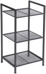 SONGMICS Raft metalic cu 3 niveluri, polite ajustabile, pentru baie sau bucatarie, stil industrial, 38x30x72 cm, negru (EZ-BSC33BK) Raft