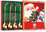  Set 4 Lingurite, Flippy, Tema Craciun, Model Carry The Merry, 4 Modele Tip Pandantiv, din Otel Inoxidabil, 19 x 16 x 2 cm, Multicolor (CR-161578) Tacam