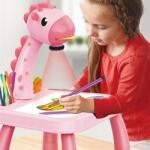 AVEX Masa Muzicala de Desen pentru copii cu Proiector, model Girafa, culoare Roz, 24 imagini, AVX-WT-222-2-PINK-GIRAFFE (WT-222-2-PIN)
