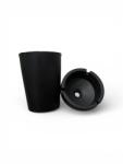 EMC ONSHOP Scrumiera Portabila Auto/Plaja, cu Capac, Plastic, Neagra, Ø 8 x h 11 cm (1104207) Scrumiera