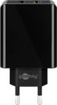 Goobay Incarcator retea Goobay, 2x USB-A, QC3.0, 28W, negru (PSUP-WQ22801BK-GBAY)
