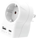 SKROSS Adaptor priza Skross 1.500284-E SHUKO - US cu USB-A, USB-C 20W (ADAPT-PLUG-EU/US/AC20PD-SKRS)