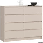 AKORD CLP K120 Komód Laminált Kaszmír 8 Fiókos (AKO-KOMMK1208SZKASPK)