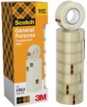 Scotch Brite Set 8 role bandă adezivă transparentă Scotch 508, 19 mm x 33 m, uz universal pentru birou, școală și casă