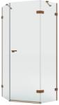 NEW TRENDY Eventa Copper Brushed cabină de duș 90x90 cm cupru periat/sticlă transparentă EXK-8154 (EXK8154)