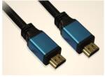 Wiretek kábel HDMI Összekötő 2m, Male/Male, v2.0, Fém csatlakozó WH103 (WH103)