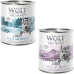 Wolf of Wilderness 24x800g Wolf of Wilderness Junior - Duo-Protein recept gazdaságos csomag nedves kutyatáp - Vegyes csomag