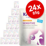 KATTOVIT 24x85g Kattovit Sensitive tasakos nedves macskatáp- - Vegyes csomag: csirke & kacsa + csirke & pulyka