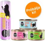 Cosma Cosma próbacsomag macskáknak szenzációs áron-Mix: 6x85 g Original, 6x85 g Asia, 6x70 g Nature, 1x Snackies XXL 26 g
