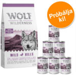 Wolf of Wilderness 12kg Wolf of Wilderness száraz kutyatáp + 6x400g nedves kutyatáp - Adult Mix - szarvas, vaddisznó (új recept)